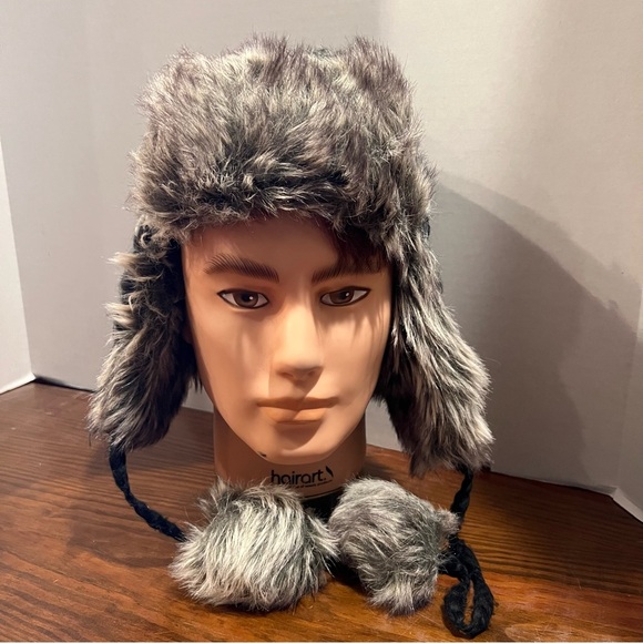 Dakine Hat Beanie with Ear Flaps and Pom-Pom ties - Picture 1 of 8